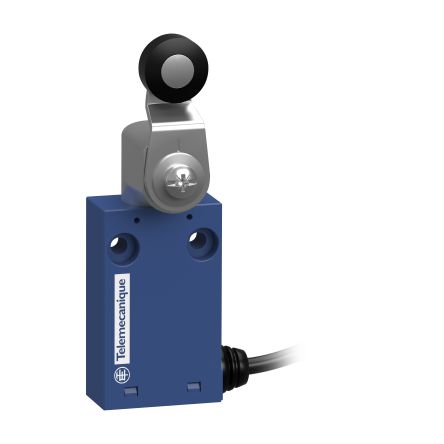 Telemecanique Sensors XCMH Series Roller Lever Limit Switch, 1NC/1NO, IP66, IP67, 2P, Plastic Housing, 240V ac Max, [XCMH2115L8]; 194-119