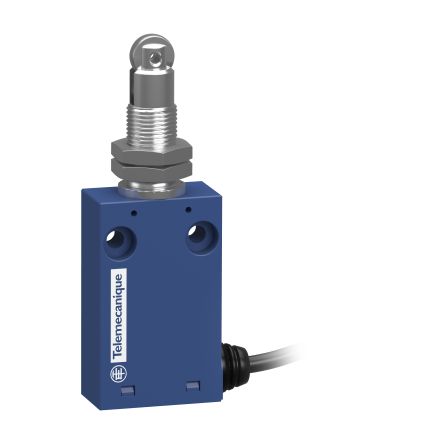 Telemecanique Sensors XCMH Series Roller Plunger Limit Switch, 1NO/1NC, IP66, IP67, 2P, Plastic Housing [XCMH21F2L1]; 194-162