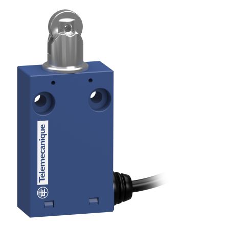 Telemecanique Sensors XCMH Series Roller Plunger Limit Switch, 1NO/1NC, IP66, IP67, 2P, Plastic Housing [XCMH2102L2]; 194-165