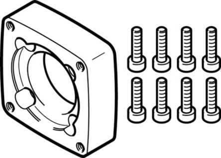 Festo EAMF-A Series Flange for Use with Motor Mounting [EAMF-A-28B-40P]; 194-356