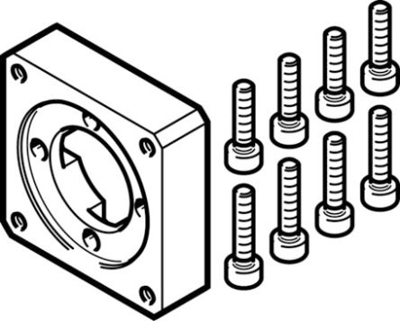 Festo EAMF-A Series Flange for Use with Motor Mounting [EAMF-A-28D-35S]; 194-358