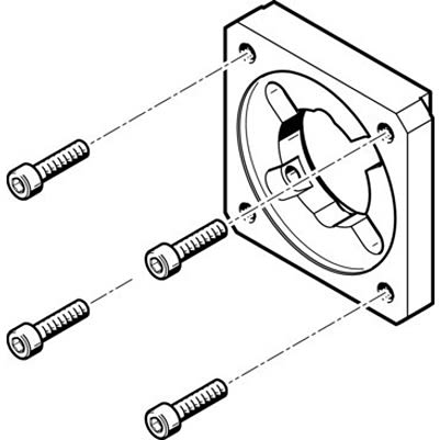 Festo EAMF-A Series Flange for Use with Motor Mounting [EAMF-A-38A-70A]; 194-362