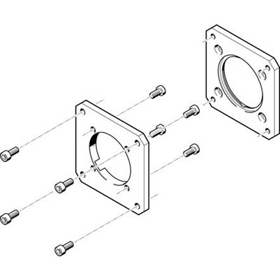 Festo EAMF-A Series Flange for Use with Motor Mounting [EAMF-A-62A-80G]; 194-373