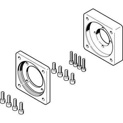 Festo EAMF-A Series Flange for Use with Motor Mounting [EAMF-A-44C-60G/H-S1]; 194-418