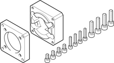 Festo EAMF-A Series Flange for Use with Motor Mounting [EAMF-A-43D-60G/H]; 194-460