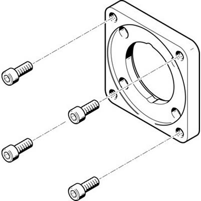 Festo EAMF-A Series Flange for Use with Motor Mounting [EAMF-A-62A-100A]; 194-872