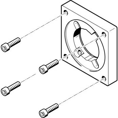 Festo EAMF-A Series Flange for Use with Motor Mounting [EAMF-A-48A-87A]; 195-231
