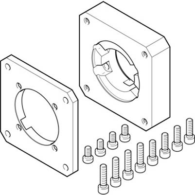 Festo EAMF-A Series Flange for Use with Motor Mounting [EAMF-A-48C-80G]; 195-233