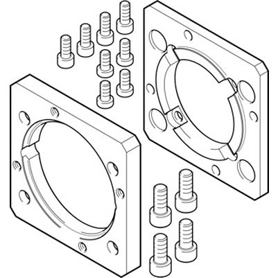 Festo EAMF-A Series Flange for Use with Motor Mounting [EAMF-A-80A-80G]; 195-238