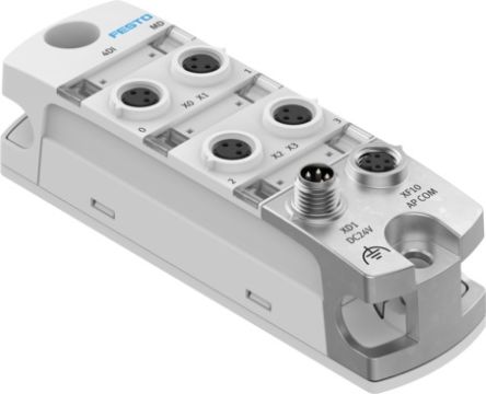Festo CPX-AP Series I/O module, M8, 30m cable, 4 way, 4 port [CPX-AP-I-4DI-M8-3P]; 195-637