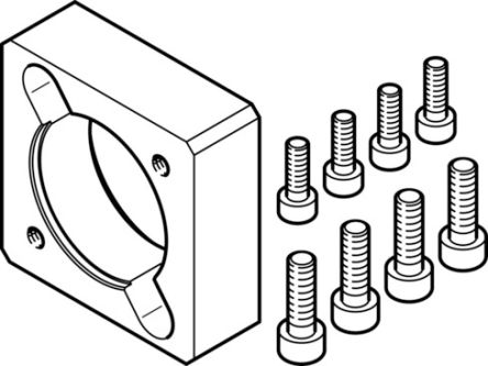 Festo EAMF-A Series Flange for Use with Motor Mounting [EAMF-A-38A-40S/40T]; 195-670