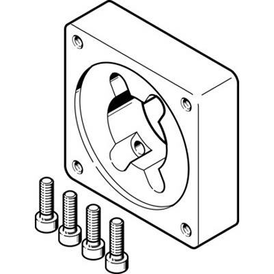 Festo EAMF-A Series Flange for Use with Motor Mounting [EAMF-A-38D-87A]; 195-674