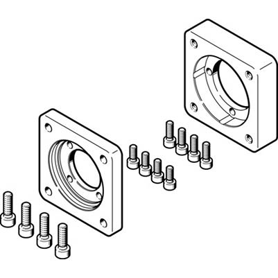 Festo EAMF-A Series Flange for Use with Motor Mounting [EAMF-A-44C-40G-S1]; 195-676