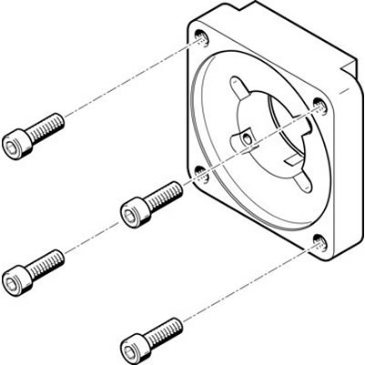 Festo EAMF-A Series Flange for Use with Motor Mounting [EAMF-A-48A-100A]; 195-677
