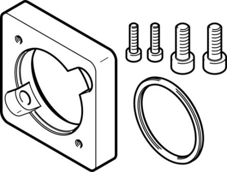 Festo EAMF-A Series Flange for Use with Motor Mounting [EAMF-A-38A-40P]; 195-761
