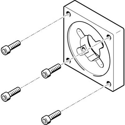 Festo EAMF-A Series Flange for Use with Motor Mounting [EAMF-A-38A-87A]; 195-765