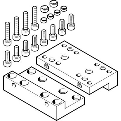 Festo Adapter, For Use With Electric Actuators [EHAM-H1-20-L2-80]; 195-848