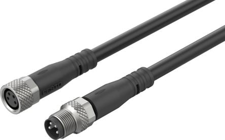 Festo NEBL Series Cable for Use with Controllers, 1m Length, 0 → 30 V [NEBL-M8G4-E-1-N-M8G4]; 196-060