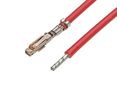 Molex Female iGrid to Pigtail Crimped Wire, 450mm, 24AWG, Red [2174912215]; 197-027