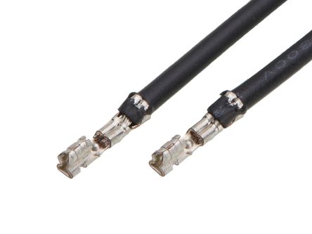 Molex Female Mini-SPOX to Female Mini-SPOX Crimped Wire, 450mm, 22AWG, Black [2196761125]; 197-127