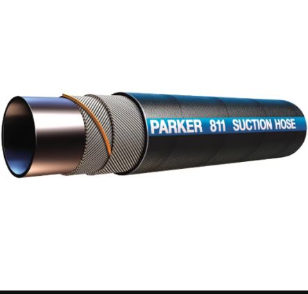 Parker 40000mm Synthetic Rubber Hydraulic Hose Assembly, 1.7 Mpa Max Pressure [811-16]; 197-349
