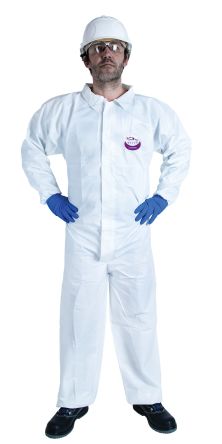 Medicom White Coverall, L [WL-PC-03]; 197-819