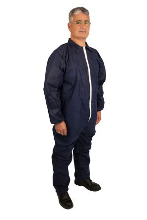 Medicom Navy Blue Disposable Coverall, XL [40.205BM/04]; 197-843