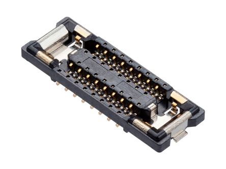 Molex 203389 Series Vertical Surface PCB Header, 32 Contact(s), 0.6 mm Pitch, 4 Row(s) [203389-0323]; 198-541