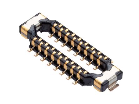 Molex 203390 Series Vertical Surface PCB Header, 32 Contact(s), 0.6 mm Pitch, 4 Row(s) [203390-0323]; 198-544