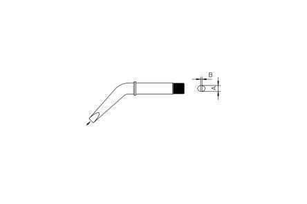Weller CT6 DX8 (425°C) 5 mm Bent Screwdriver Soldering Iron Tip for use with W101 [T0054231899N]; 199-020