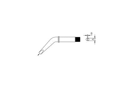 Weller CT2 EX8 (425°C) 7 mm Bent Screwdriver Soldering Iron Tip for use with W201 [T0054250899N]; 199-038