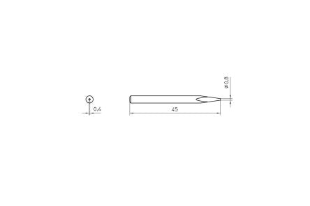 Weller 4SPI15 213 0.8 mm Pointed Soldering Iron Tip for use with SPI16 [4SPI15213-1]; 199-048