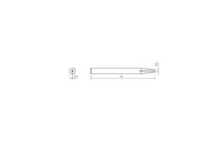 Weller 4SPI40 224 2 mm Screwdriver Soldering Iron Tip for use with SPI41 [4SPI40224-1]; 199-049