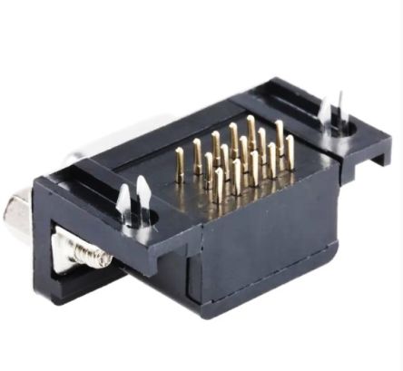 RS PRO 15 Way Right Angle Through Hole D-sub Connector Socket, 2.29mm Pitch [0]; 199-112