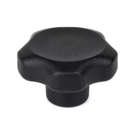 RS PRO Black Thermoplastic Multiple Lobes Clamping Knob, M8, Threaded Hole [0]; 199-275