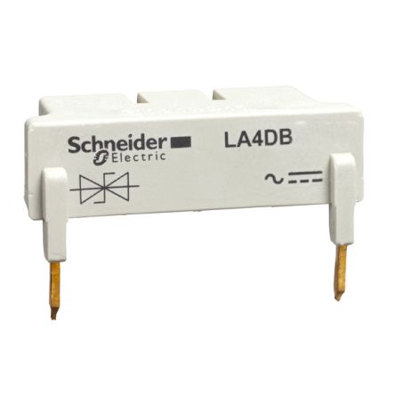 Schneider Electric TeSys Suppressor Module for use with 3P LC1D80 to D95, 4P LP1D40 to D65, 4P LP1D80, 72 V dc [LA4DB3S]; 205-336