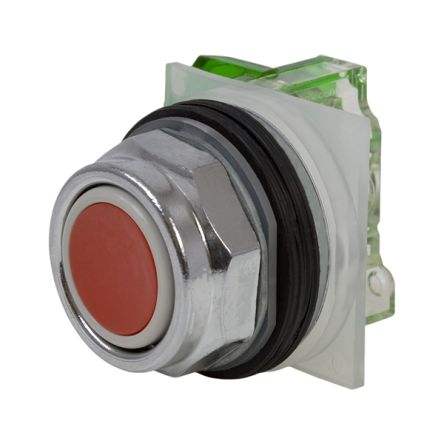 Schneider Electric Harmony Series Push Button, Spring Return, Panel Mount, 30mm Cutout, 1 NO, 600V ac [9001KR1RH5]; 205-346