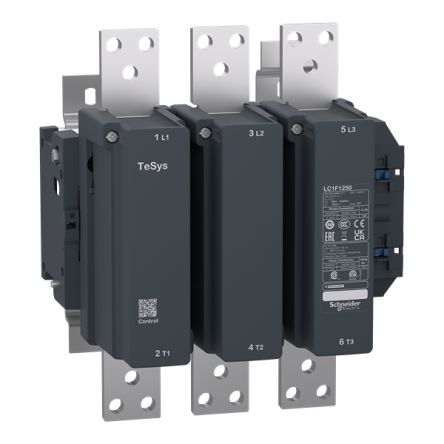 Schneider Electric TeSys F TeSyS F Contactor, 230 V ac Coil, 3-Pole, 1.26 kA, 3 NO, 690 V ac [LC1F1250P7]; 205-354