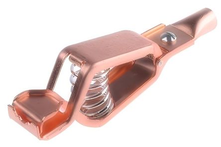 RS PRO Crocodile Clip Crocodile Clip Connection, Copper Contact, 300A, Orange [0]; 205-388