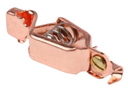 RS PRO Crocodile Clip Crocodile Clip Connection, Copper Contact, 75A, Orange [0]; 205-391