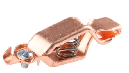 RS PRO Crocodile Clip Crocodile Clip Connection, Copper Contact, 40A, Orange [0]; 205-407