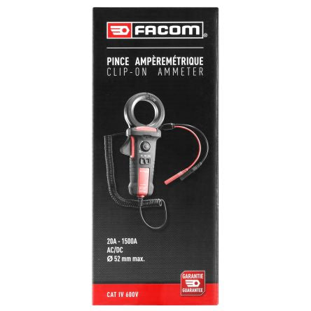 Facom 720.P1500PB Clamp Meter DC Voltage, 1500A dc, Max Current 1500A ac CAT IV [720.P1500PB]; 205-572