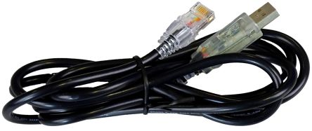 RS PRO, 1.8m, Black USB A to RJ45 Shielded, Terminated [0]; 206-050