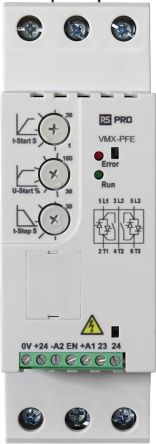RS PRO Soft Starter, , 18.5 kW, 230 → 460 V, 1, 3 Phase, IP20 [0]; 206-091