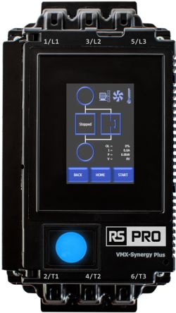 RS PRO Soft Starter, , 30 kW, 200 → 600 V, 3 Phase, IP20 [0]; 206-130