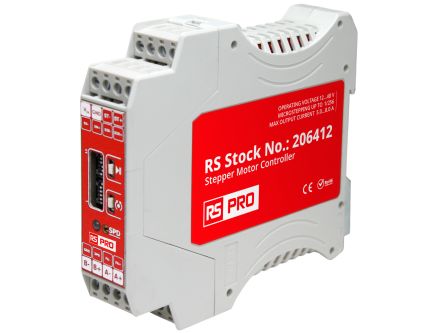 RS PRO Stepper Motor Controller, 12 → 48 V, 2, 4 Phase, 8.8 A, Positioning, Speed Controller Function, 48 V [0]; 206-412