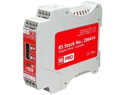 RS PRO Stepper Motor Controller, 12 → 48 V, 2, 4 Phase, 4.2 A, Positioning, Speed Controller Function, 48 V [0]; 206-414