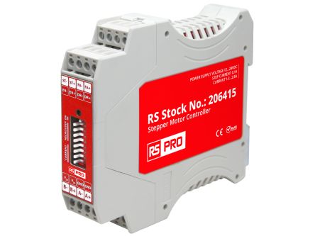 RS PRO Stepper Motor Controller, 12 → 24 V, 2, 4 Phase, 2.8 A, Positioning Function, 24 V [0]; 206-415