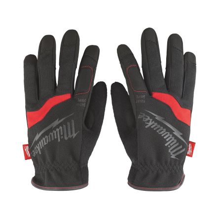 Milwaukee Free Flex Black Synthetic Leather Breathable Work Gloves, Size 7, S, Nylon Knitted Fabric Coating [4932498491]; 207-495