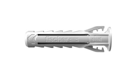 Fischer Fixings Grey Nylon Wall Plug, 30mm Length, 6mm Fixing Hole Diameter [568006]; 208-157